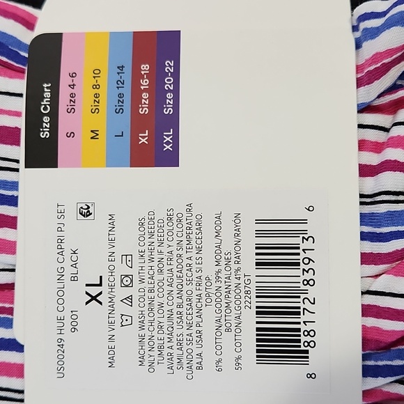 HUE's Cooling Capri PJ Set New **Stay Cool PJs** sz small** - Picture 4 of 5